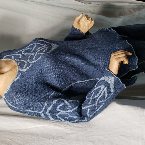 Bill Baber Scottish Handmade Blue Pullover Knit Sweater L/XL - Picture 2 of 16